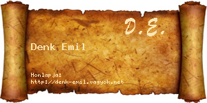 Denk Emil névjegykártya